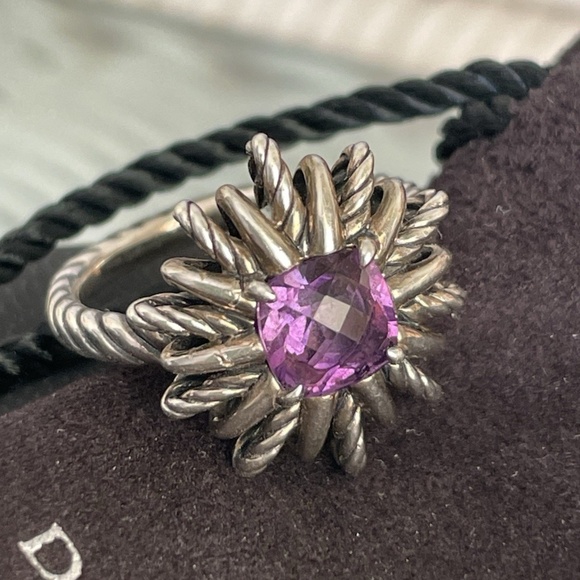 David Yurman Starburst Amethyst Ring Size 8 - Picture 2 of 4